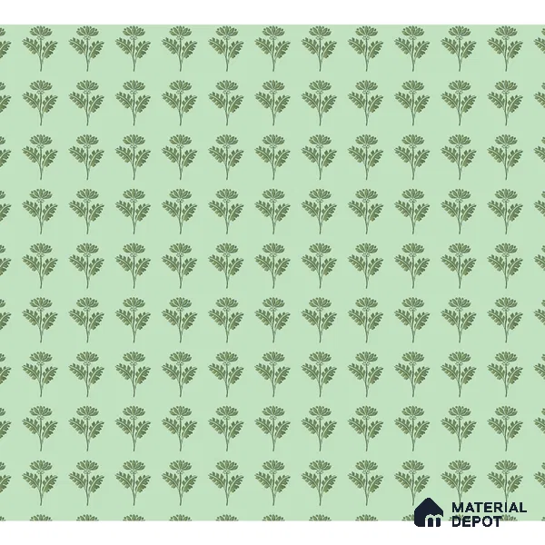 Green Floral Design Wallpaper for Walls